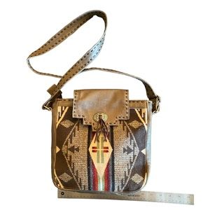 Western Leather and canvas Purse/bag.